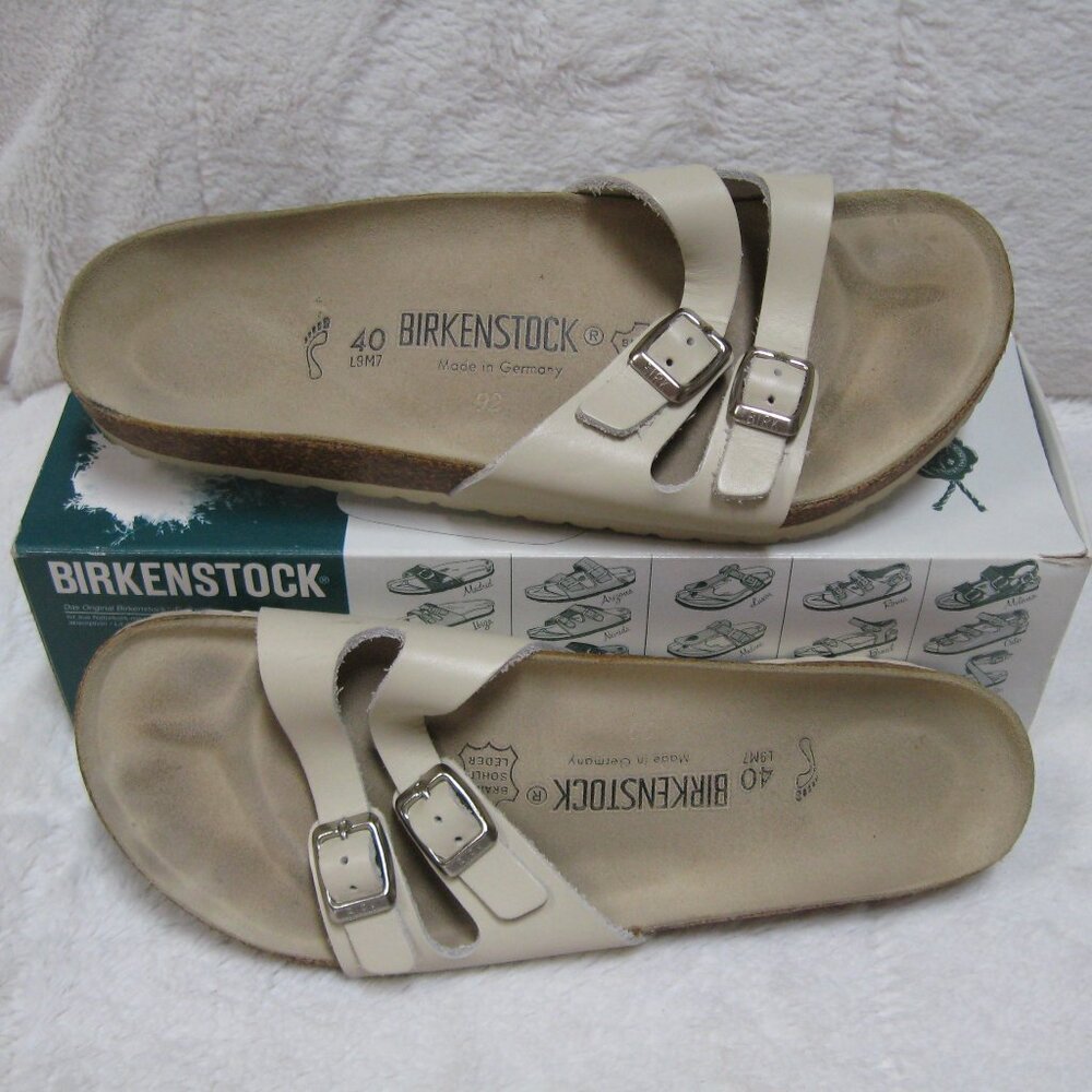 Birkenstock IBIZA Leather Bone 40 R US W 9 M 7